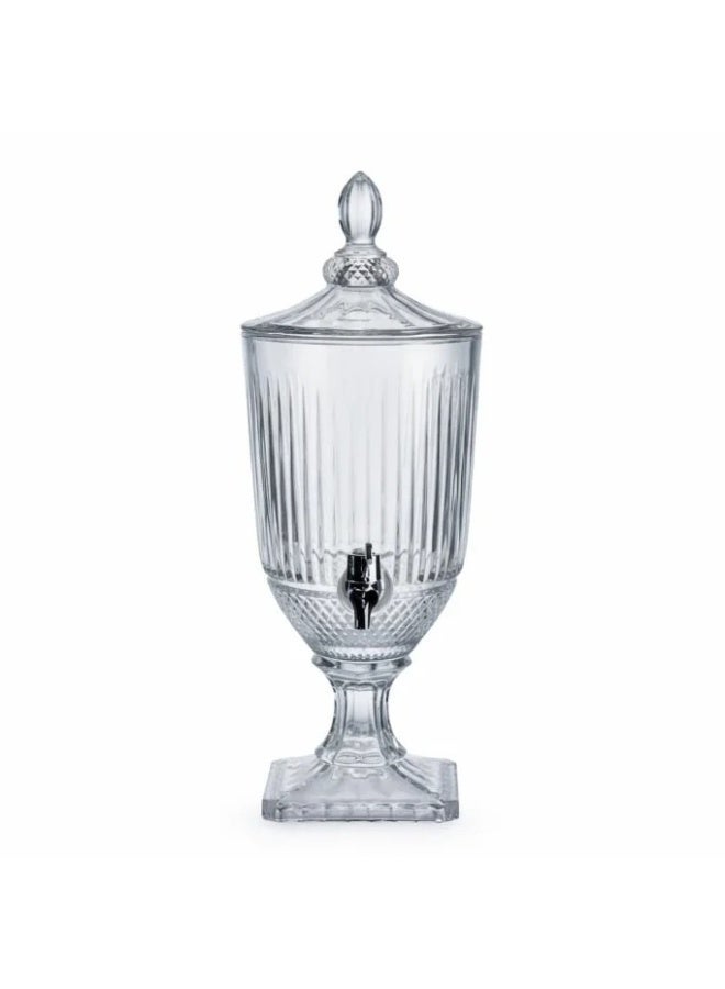 إيليجانت ✨ خزان عصير زجاجي فاخر بتصميم مخطط – مثالي للمشروبات والمناسبات | سعة 4.5 لتر ✨ - Image 2